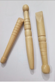 Wooden Body Massage Roller Tool Set - Pack of 3 Natural Therapy Sticks