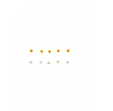 Decorative Fridge Magnets Set of 10 - Yellow and Beige Polka Dots