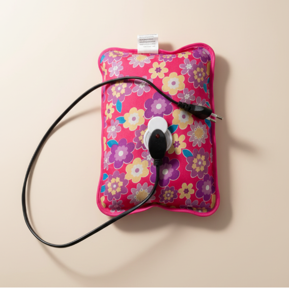 Electric Hot Water Heating Pad with Floral Design