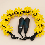 Yellow Flower Chain Pet Collar - Adjustable Nylon Dog Collar with Decorative Floral Design
